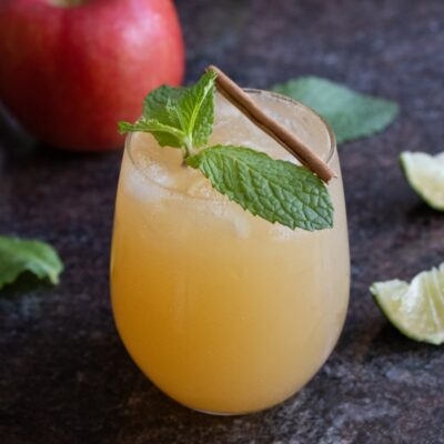 Apple Cider Lime Soda Mocktail