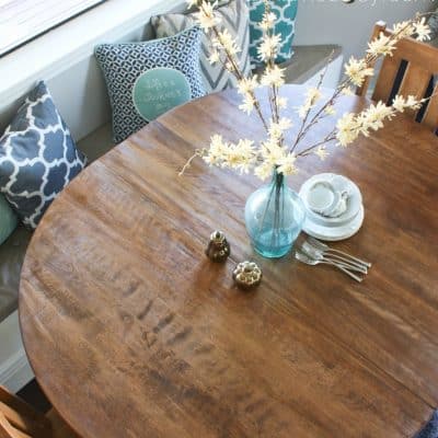 Breakfast Nook Table Makeover & a BIG Giveaway!!!