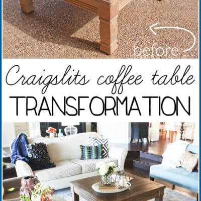 Coffee Table Makeover – Goodbye 80’s