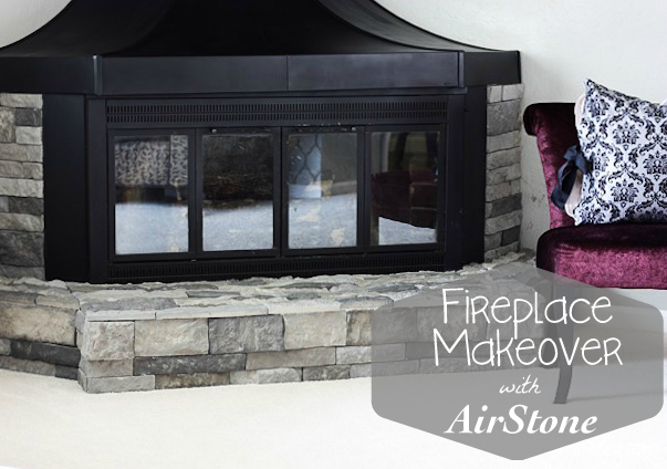 Fireplace surround makeover with AirStone