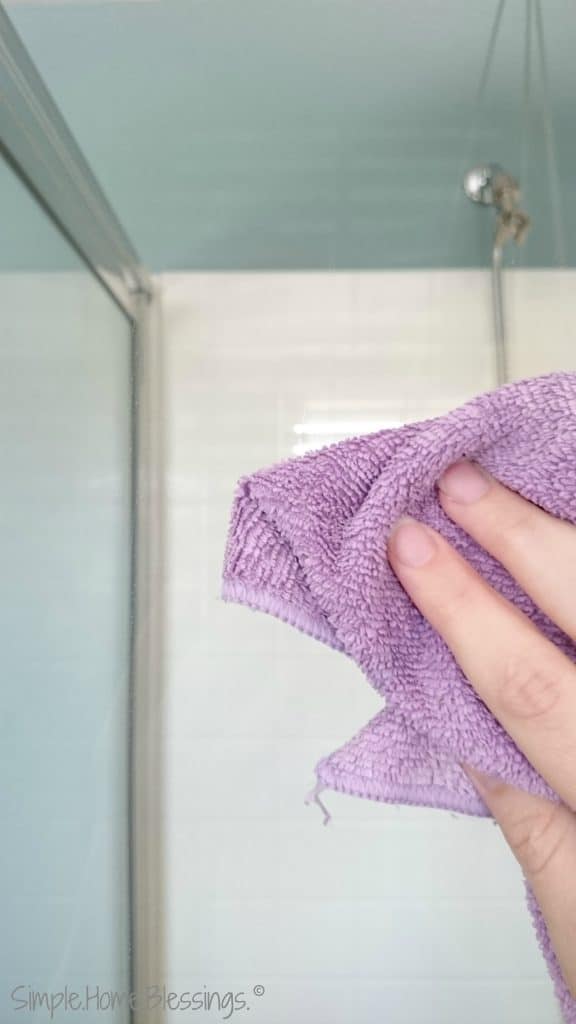 how to clean shower glass - step 4