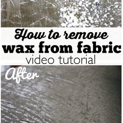 How to get Wax off Fabric and Everything Else (Video Tutorial)