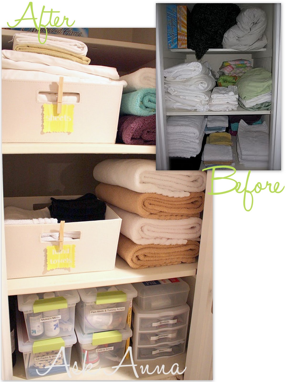 Organizing the Linen Closet