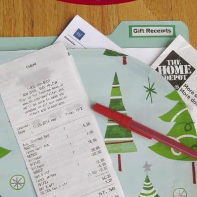 How to Organize Your Holiday Gift Receipts
