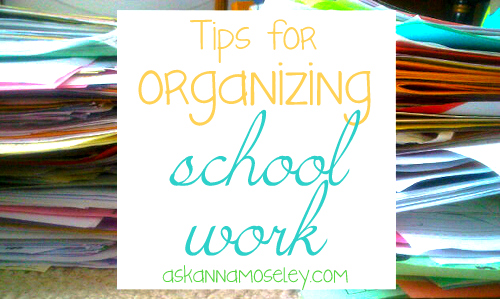 How to Organize School Work