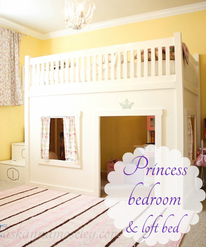 A Princess Bedroom with a Loft Bed