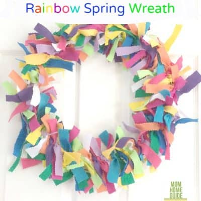 DIY Rainbow Wreath for Spring