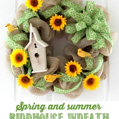 DIY Spring and Summer Birdhouse Wreath Tutorial