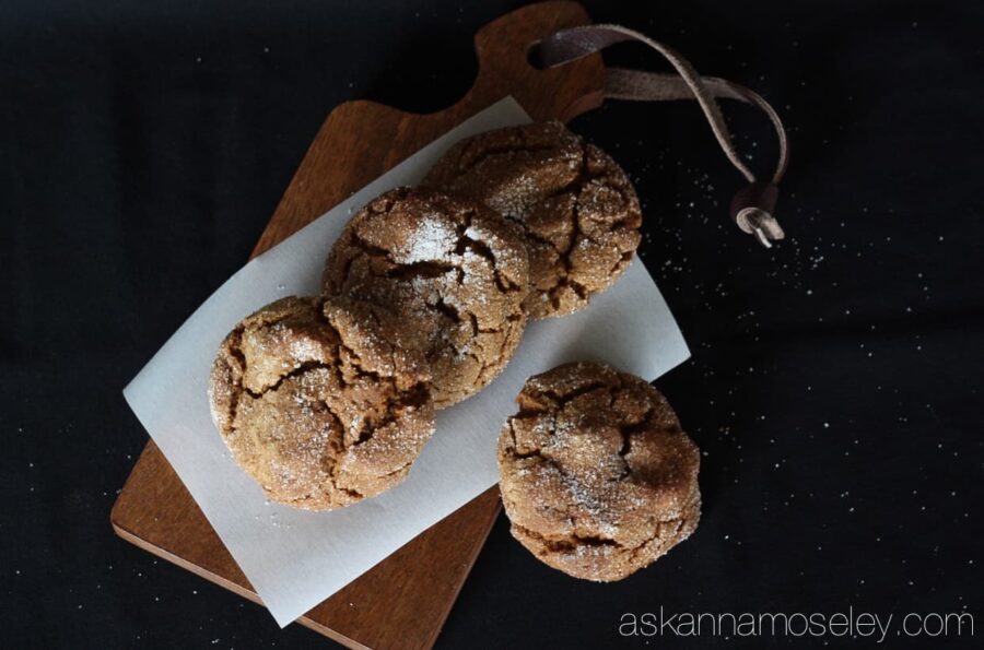 Soft and chewy ginger molasses cookies | Ask Anna